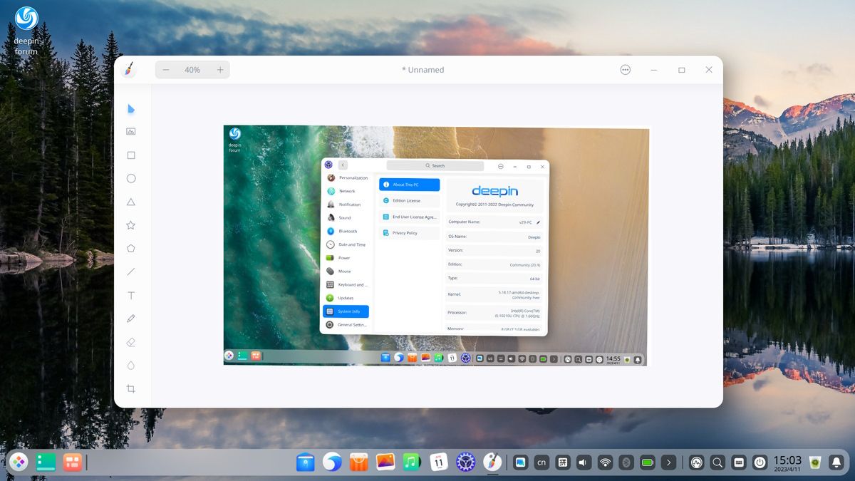 deepin 20.9 screenshot