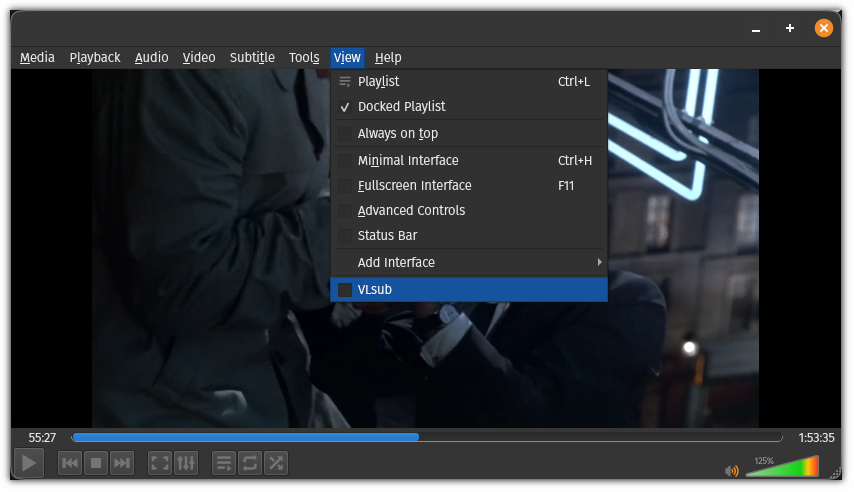 utilisez l'extension VLsub dans VLC pour télécharger facilement les sous-titres