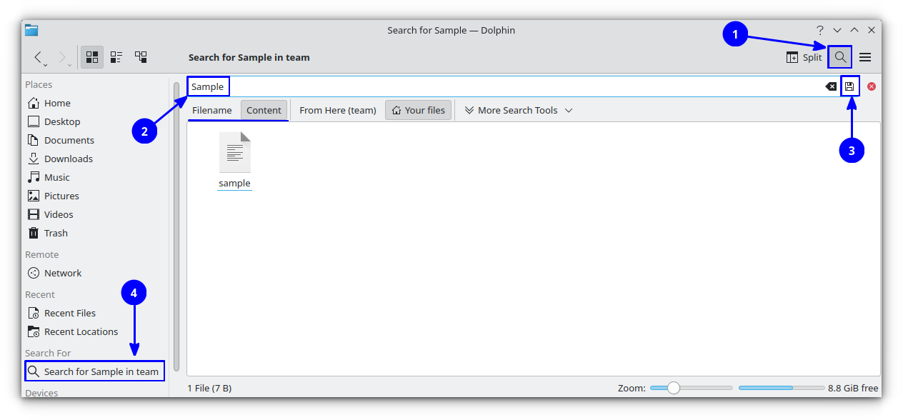 Save a search function to your sidebar for quick access