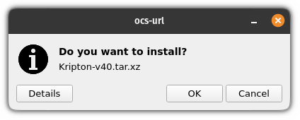 Installer le thème depuis ocs-url