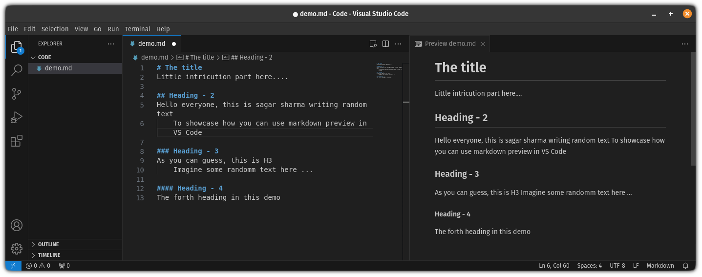 How to Preview Markdown in Visual Studio Code