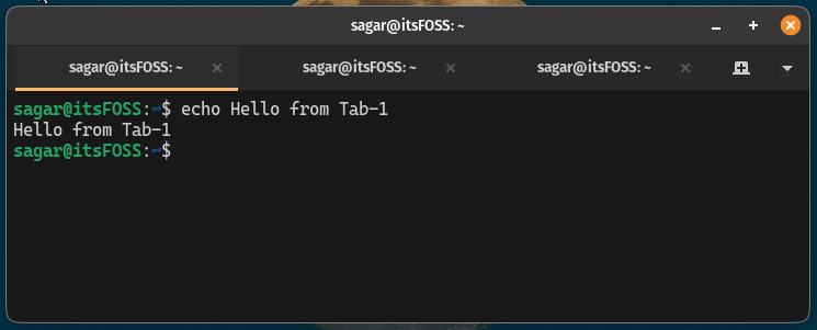 switch between tabs in Linux terminal