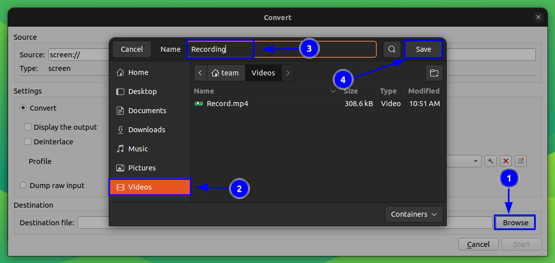 Provide an Output file location and Name using the Browse button for Destination File