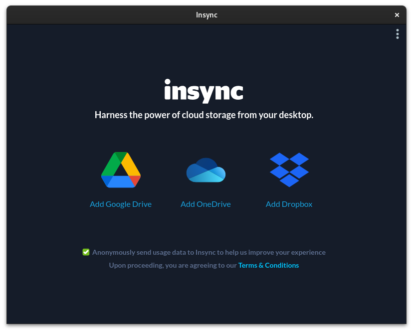 insync homescreen