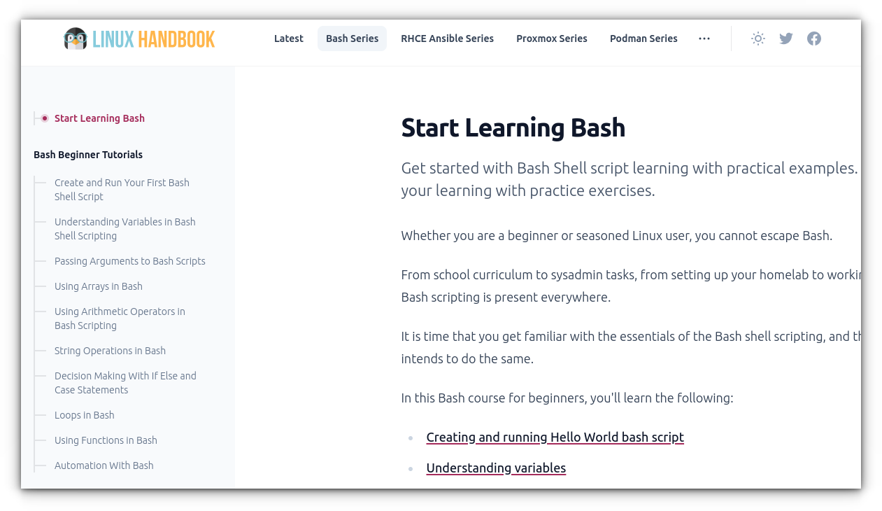 Free bash course for beginners
