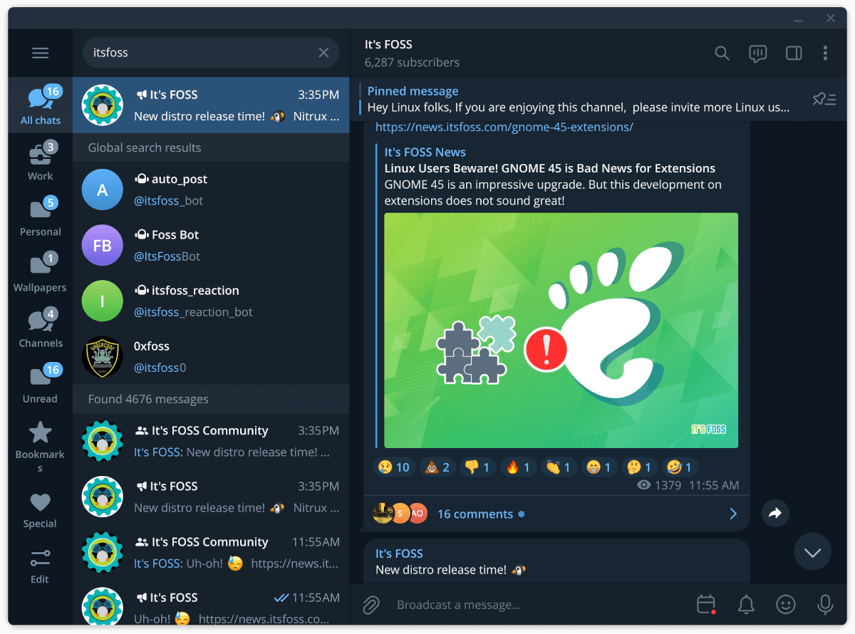 telegram screenshot