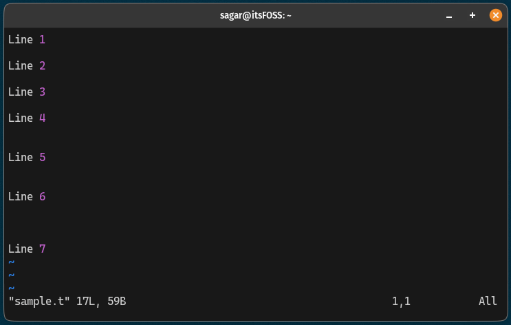 delete empty lines in Vim