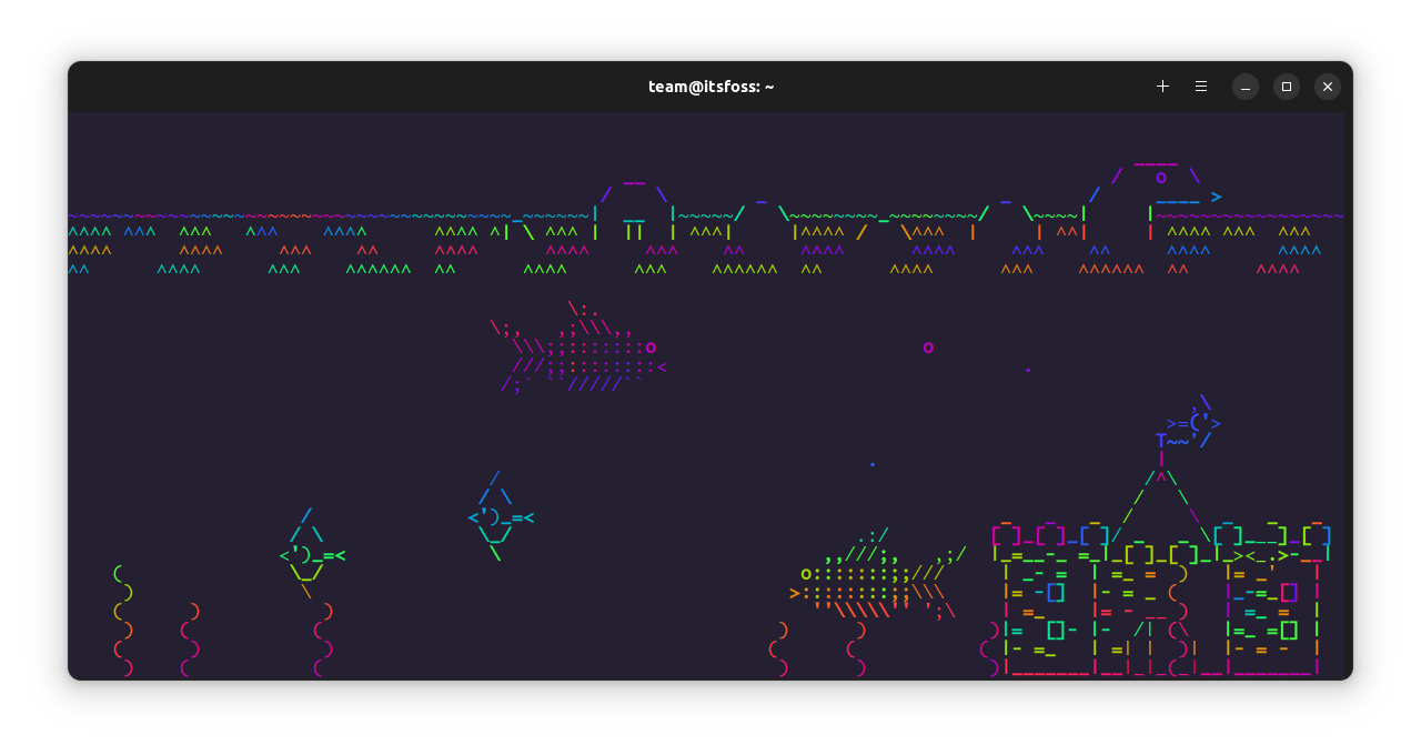 Using Asciiquarium for Aquarium Like Animation Effects in Linux Terminal