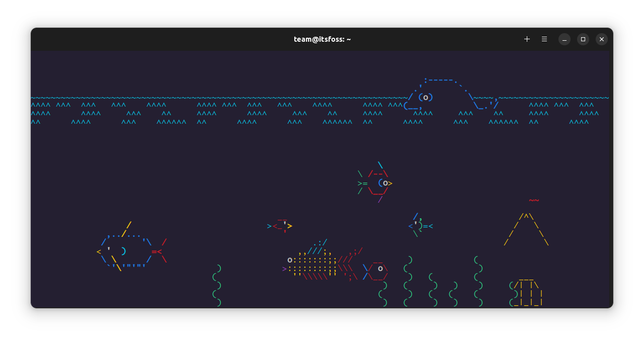 Using Asciiquarium for Aquarium Like Animation Effects in Linux Terminal