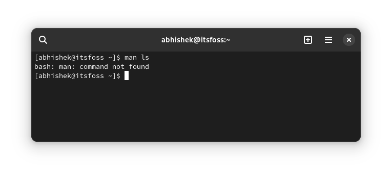 Fixing 'Bash: man command not found' error in Arch Linux