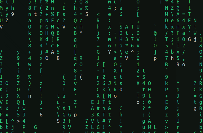 Cmatrix characters moving slowly because the value for screen update delay was set high.