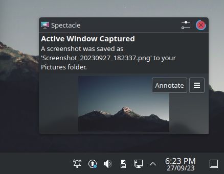 application de spectacle kde