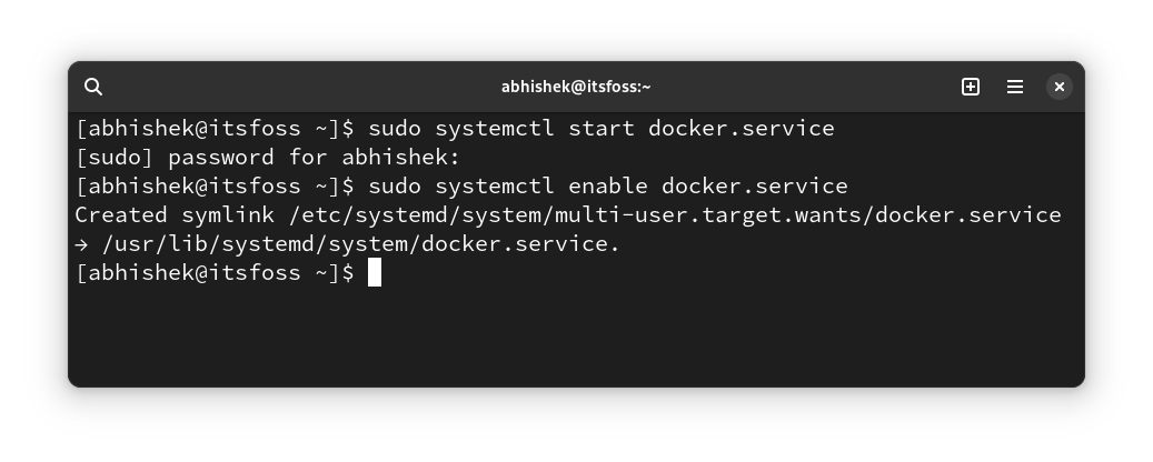 Start Docker daemon on Arch Linux