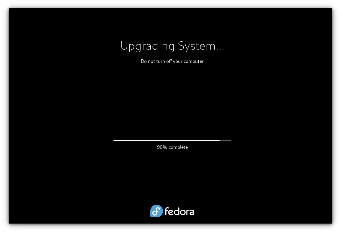 The Offline upgrade process of Fedora