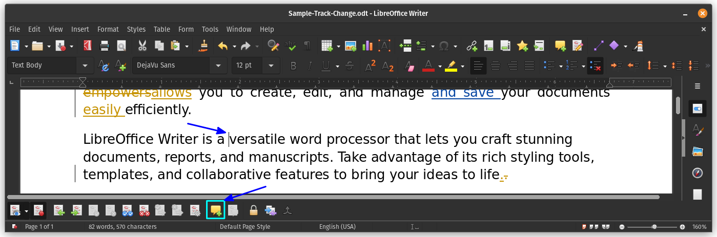 Tracking Changes and Version Management with LibreOffice