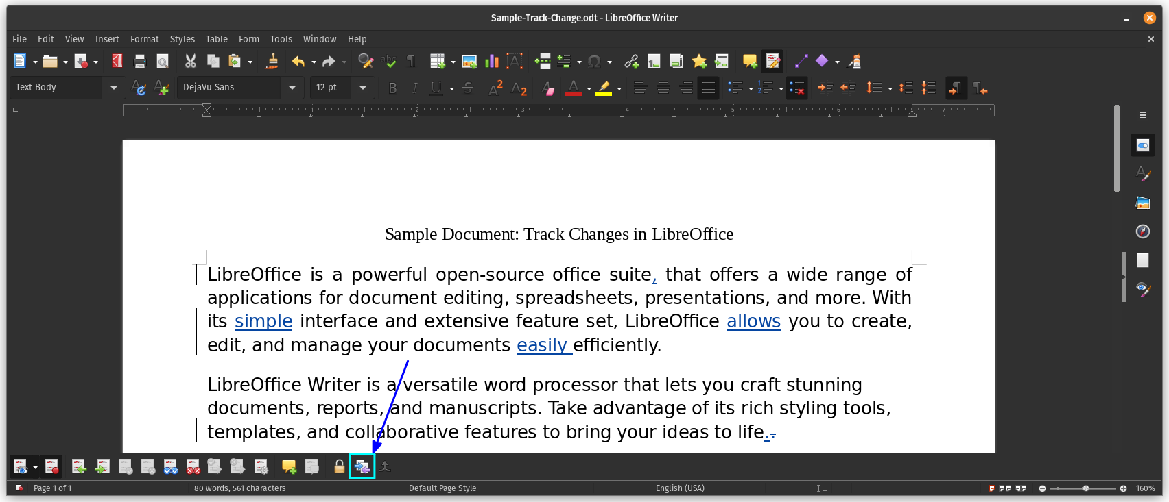 Tracking Changes and Version Management with LibreOffice