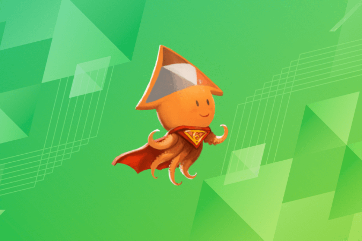 a screenshot of the peertube mascot for the version 6 release