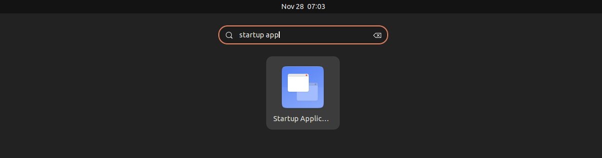 Startup Applications in Ubuntu Activities Overview