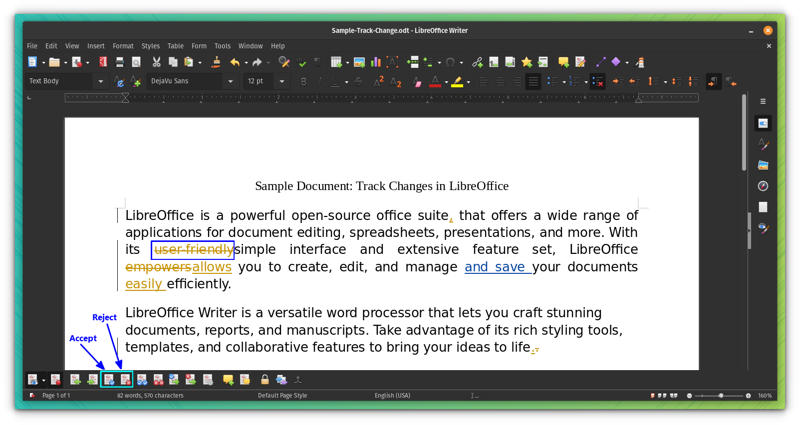 Tracking Changes and Version Management with LibreOffice