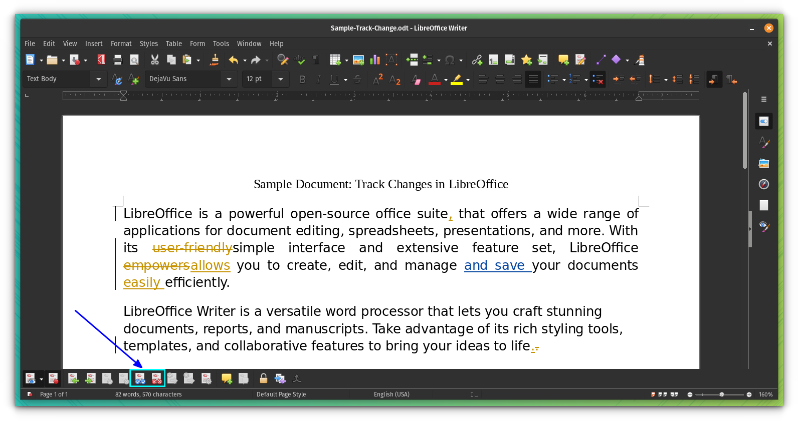 Tracking Changes and Version Management with LibreOffice