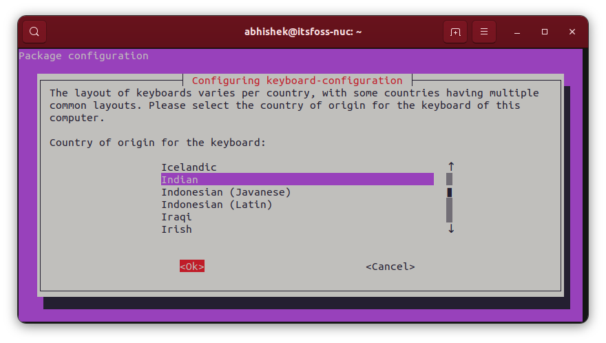 Change Keyboard Layout in Ubuntu