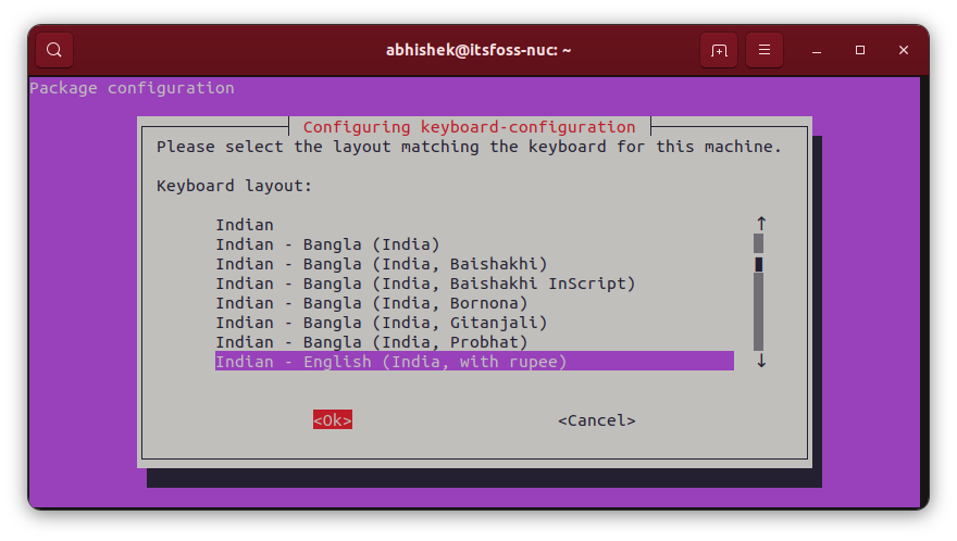 Change Keyboard Layout in Ubuntu