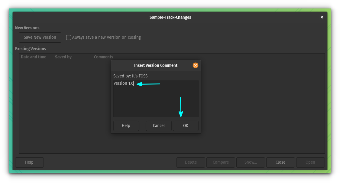 Tracking Changes and Version Management with LibreOffice