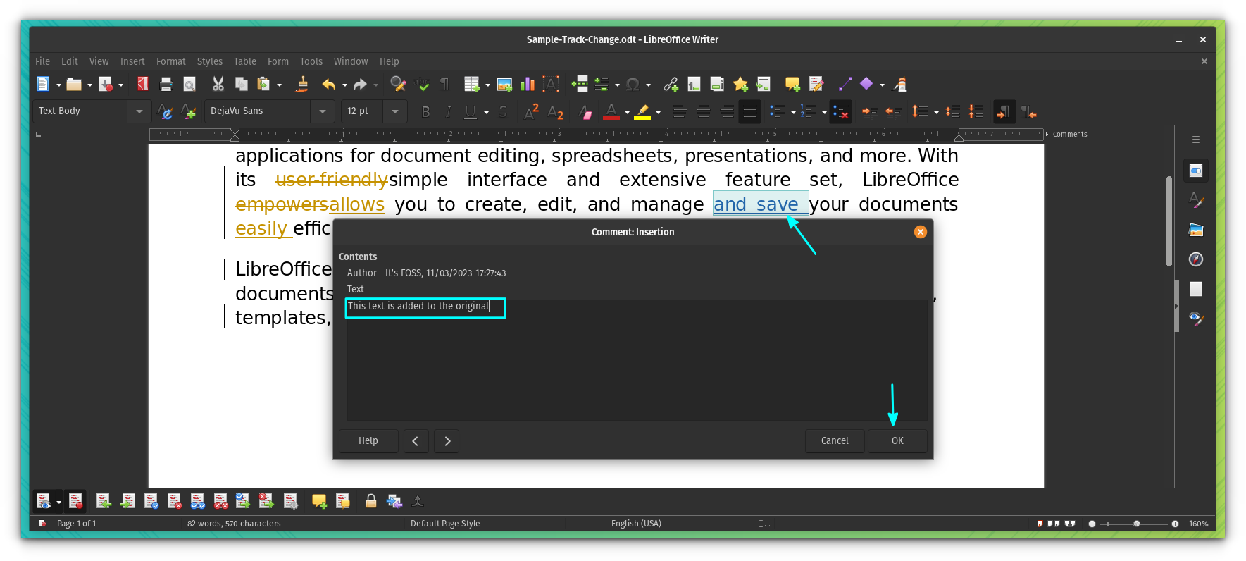 Tracking Changes and Version Management with LibreOffice