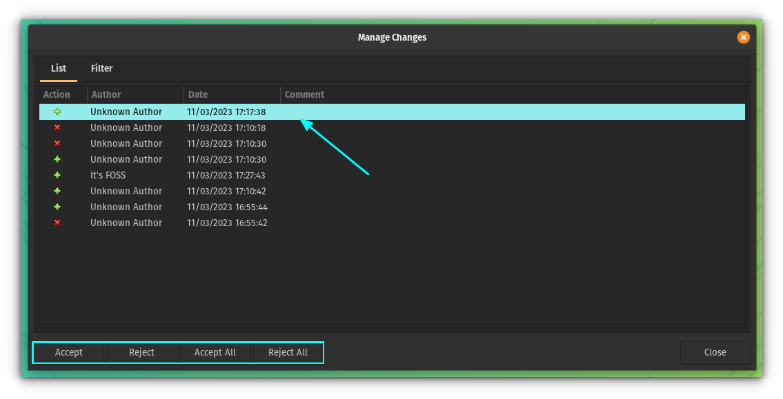 Tracking Changes and Version Management with LibreOffice