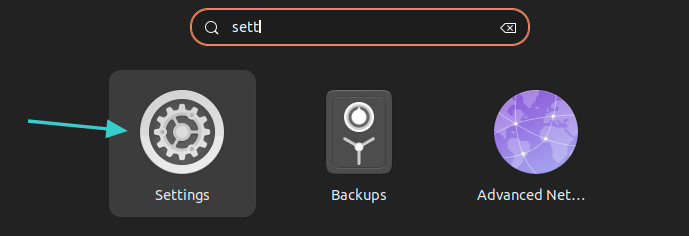 Start System Settings in Ubuntu