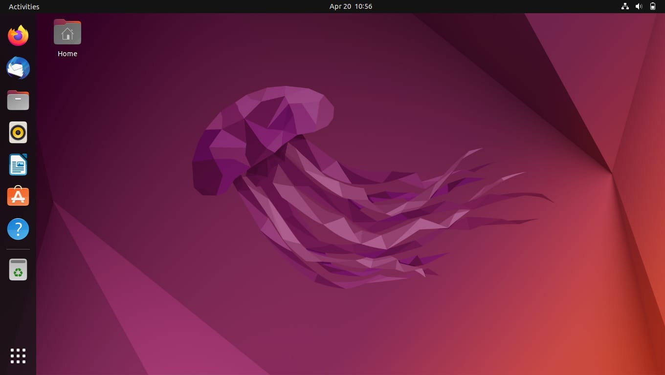 a screenshot of ubuntu 22.04 lts jammy jellyfish desktop screen