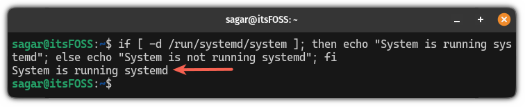 A simple if else statement to know if you are using systemd distro or not