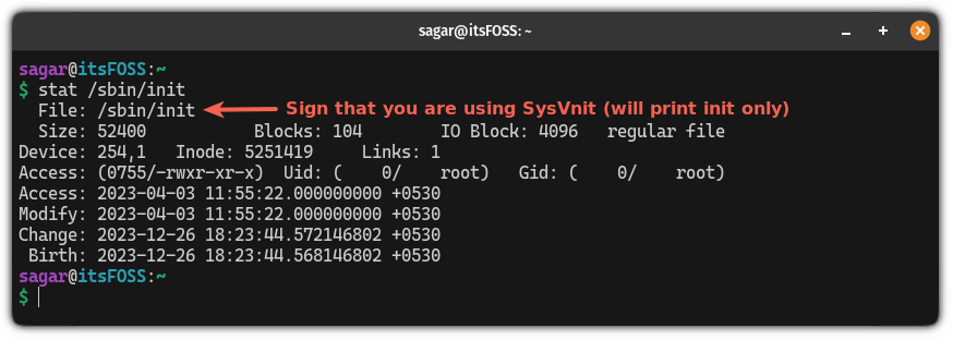 Check if you are using SysVnit in Linux or not