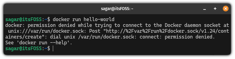 Docker without sudo