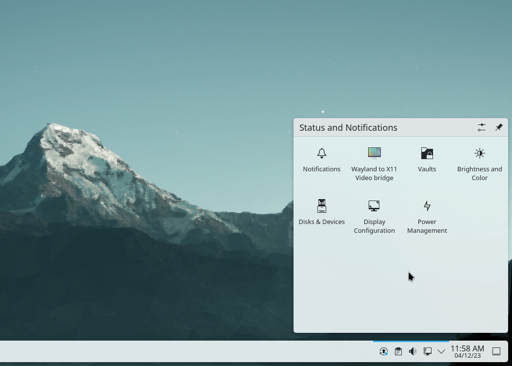a screenshot of kde plasma 6 floating panel