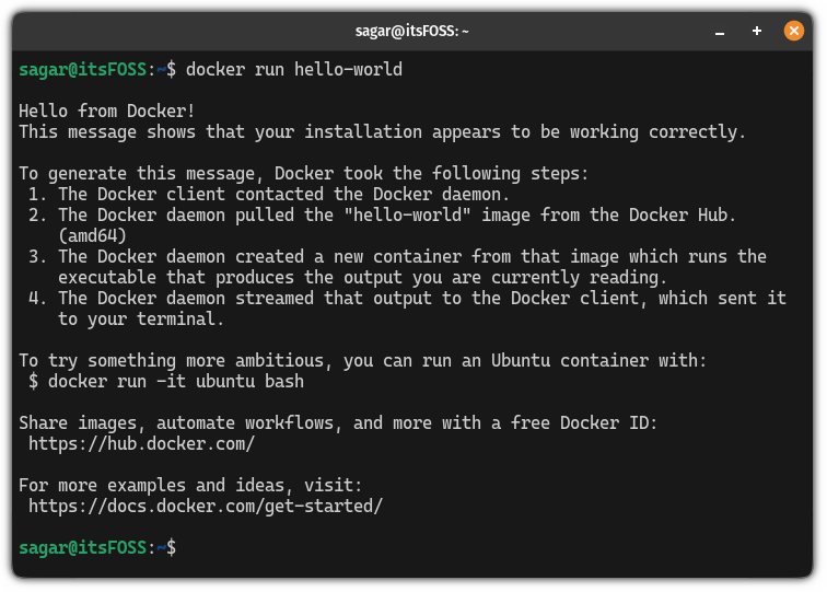 Use docker without sudo in Ubuntu