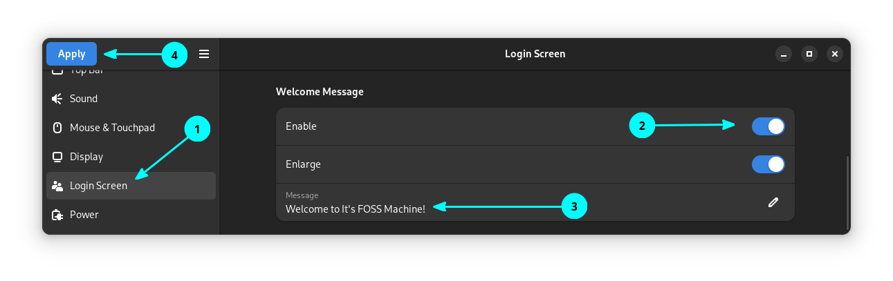 Using GDM Settings to Customize Login Screen in GNOME
