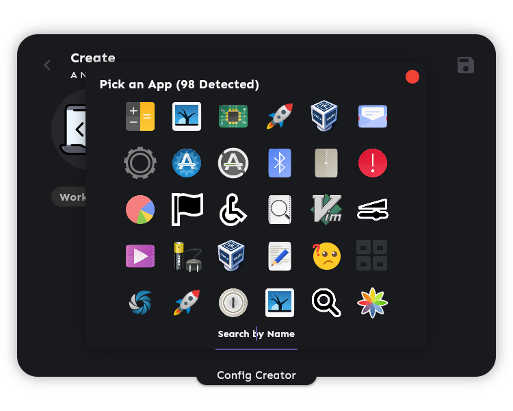 a screenshot of app fleet workspace app selection screen