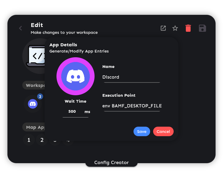 a screenshot of app fleet edit app screen for the added apps