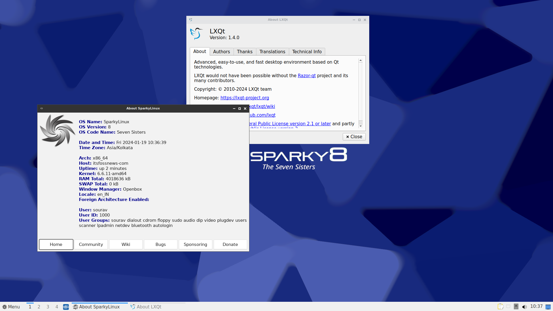 sparkylinux screenshot