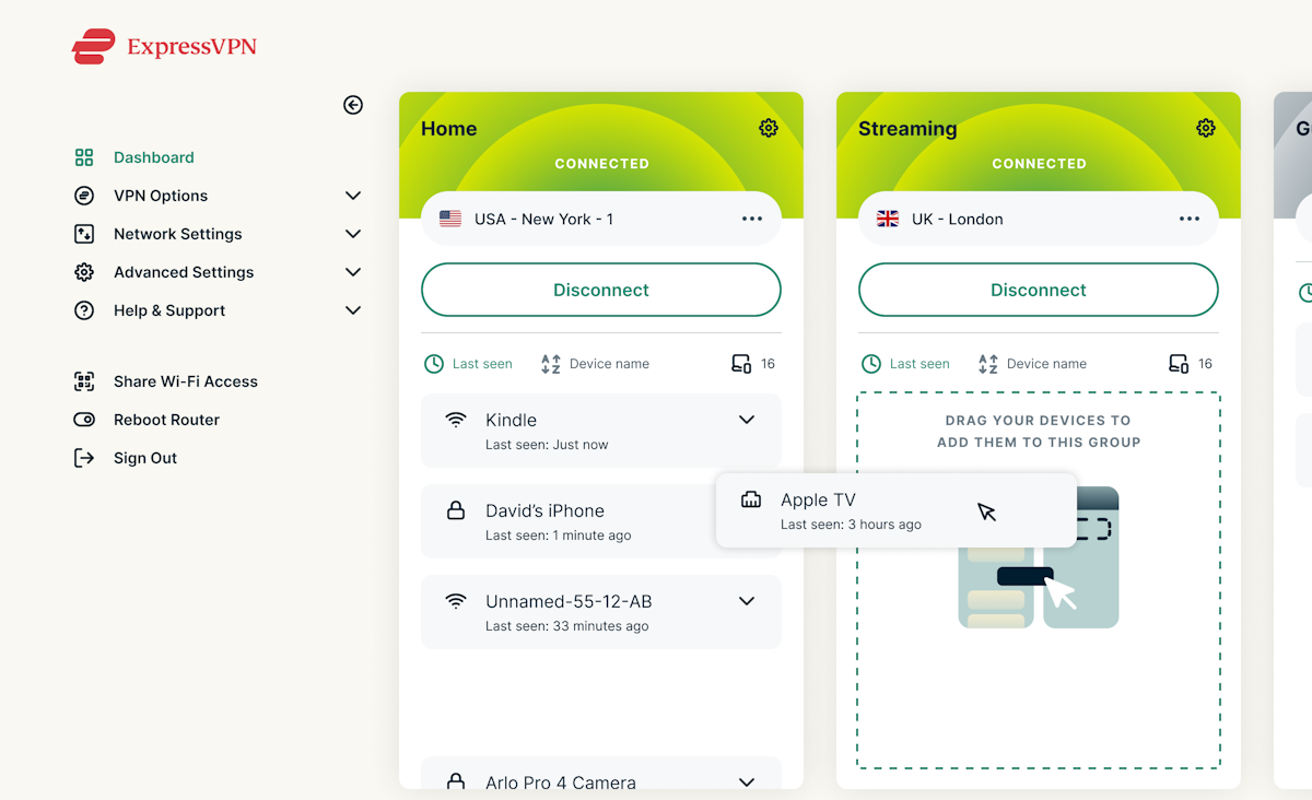 aircove expressvpn controls