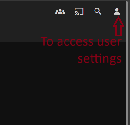 Access user settings in Jellyfin