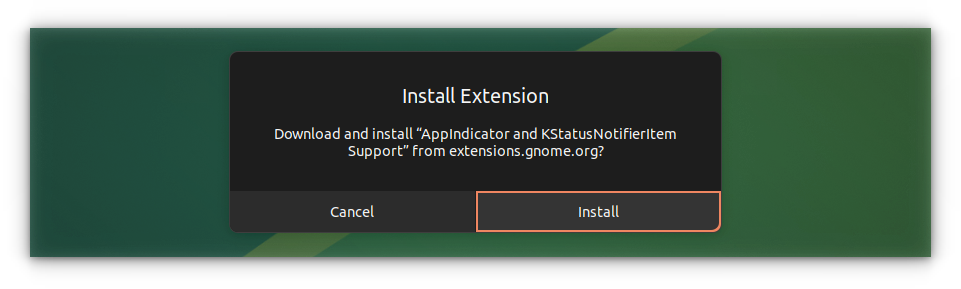Click on the install button to install the extension