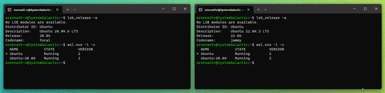 Shutting down all running WSL distributions from within another WSL Linux distribution