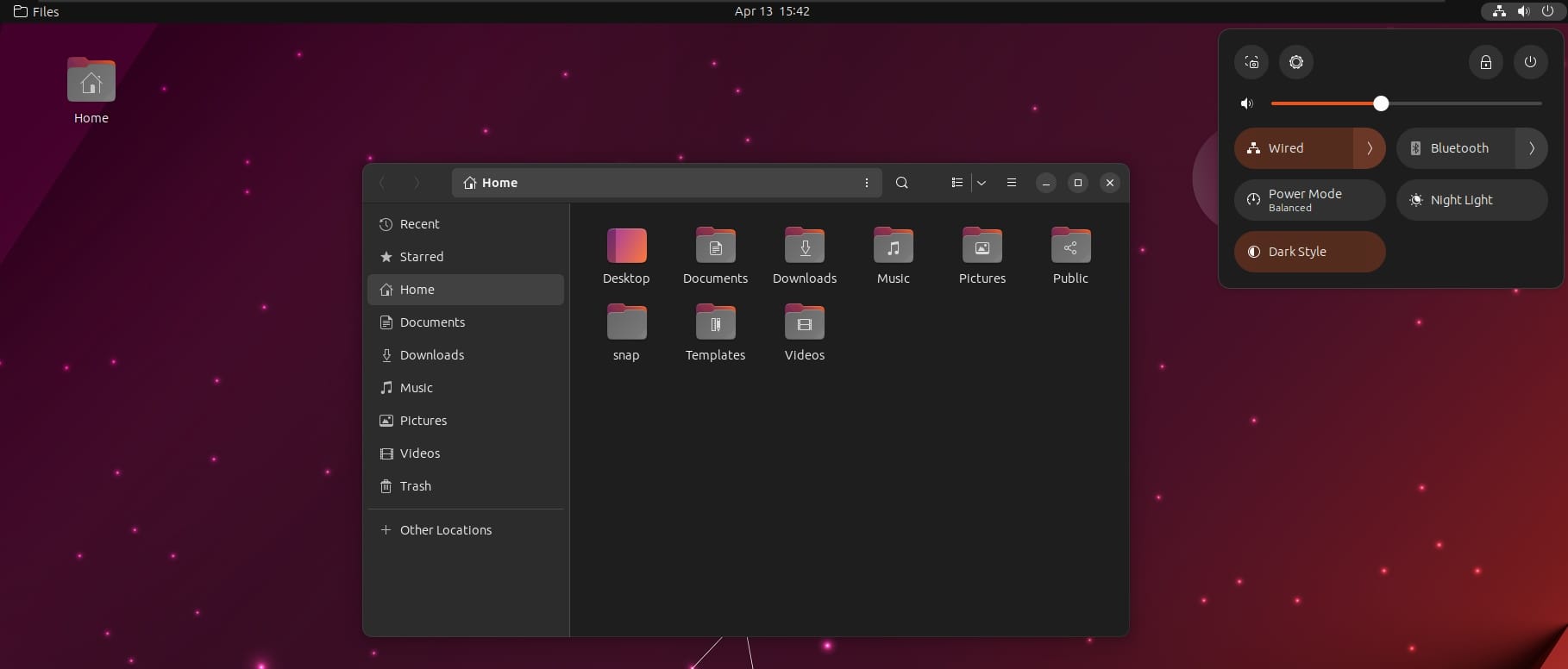 ubuntu 23.04 with gnome 44 screenshot