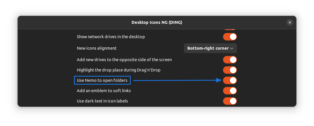 Use Nemo File manager to open folders from the desktop instead of Nautilus File Manager.