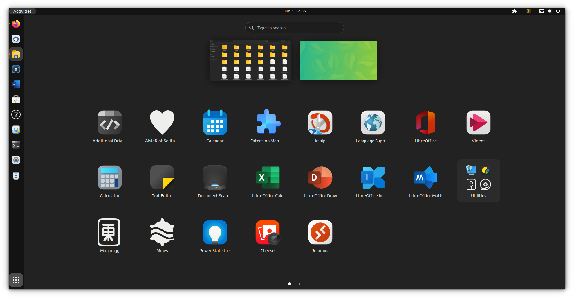 Win10Sur Icon pack applied on Ubuntu