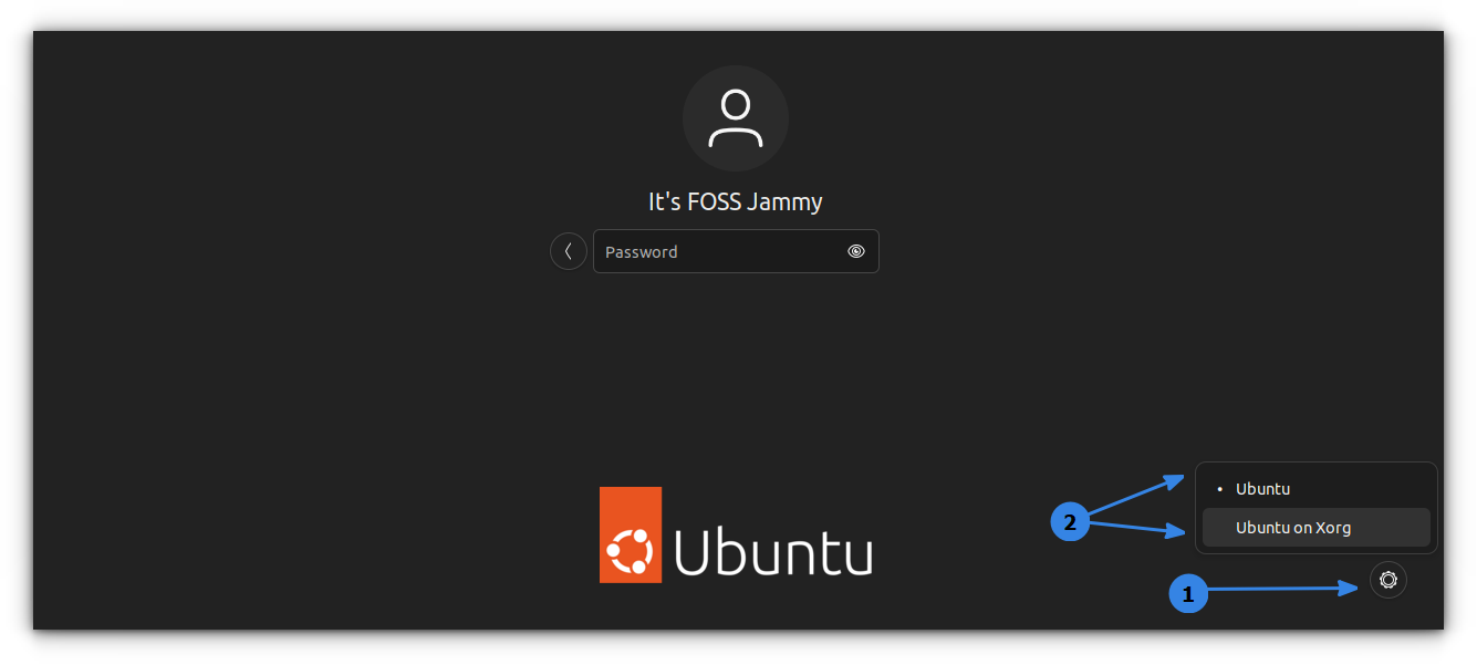 Choose between Xorg or Wayland Session from the GDM Login screen