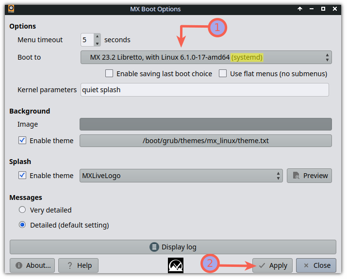 Boot into systemd-enabled environment by default in MX Linux