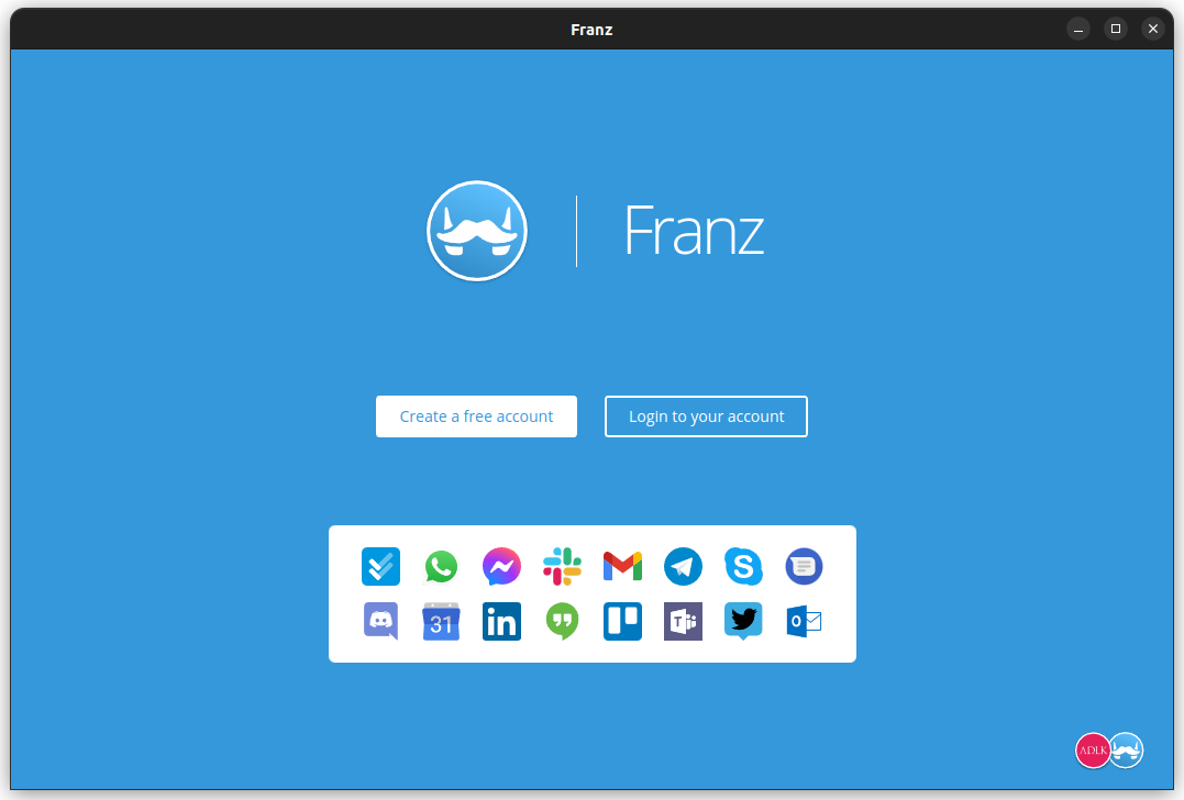 a screenshot of franz